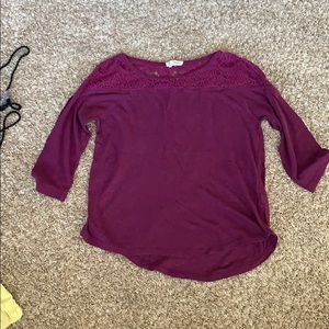 Nice 3 quarter length purple shirt